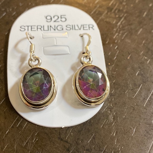 unbranded Jewelry - Mystic Topaz Sterling Silver Pierced Dangle earrings